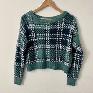 Abercrombie & Fitch Green Plaid Pullover Sweater Size XS